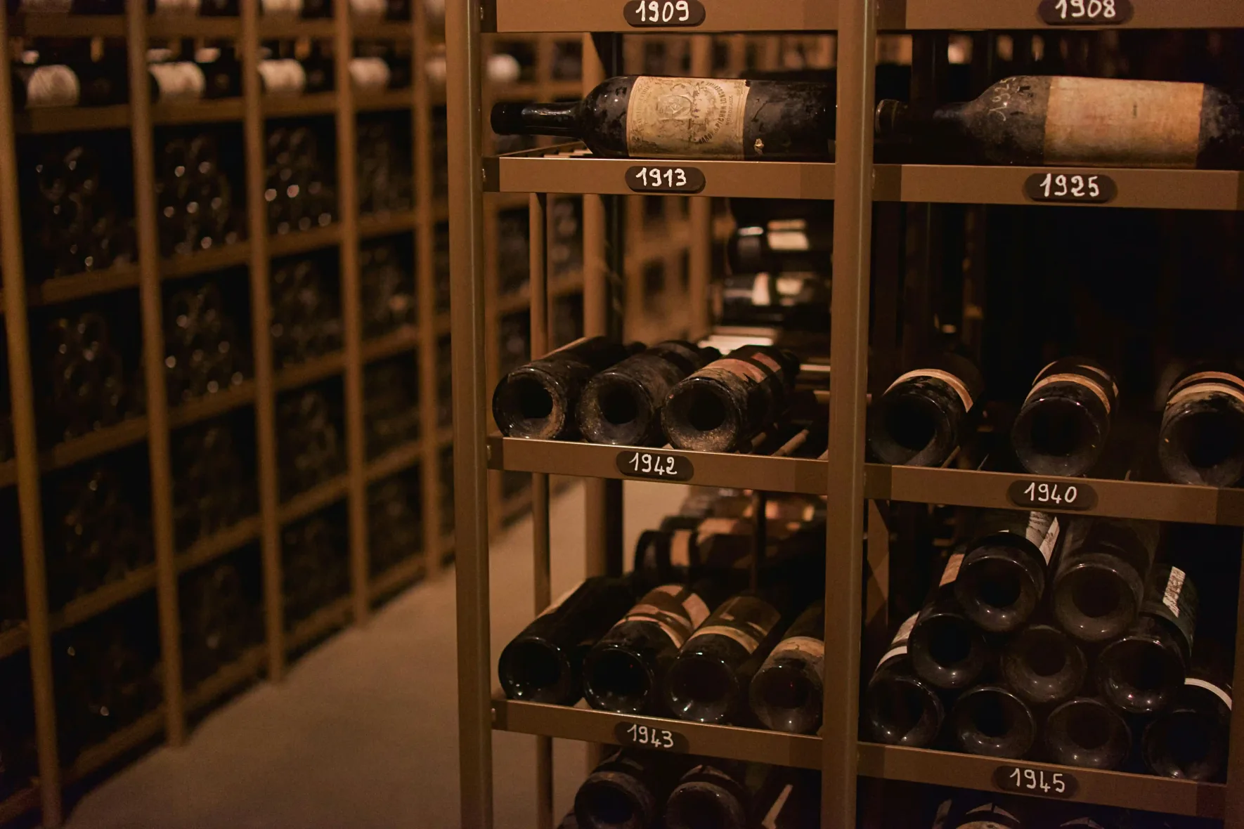Burgundy wine cellar