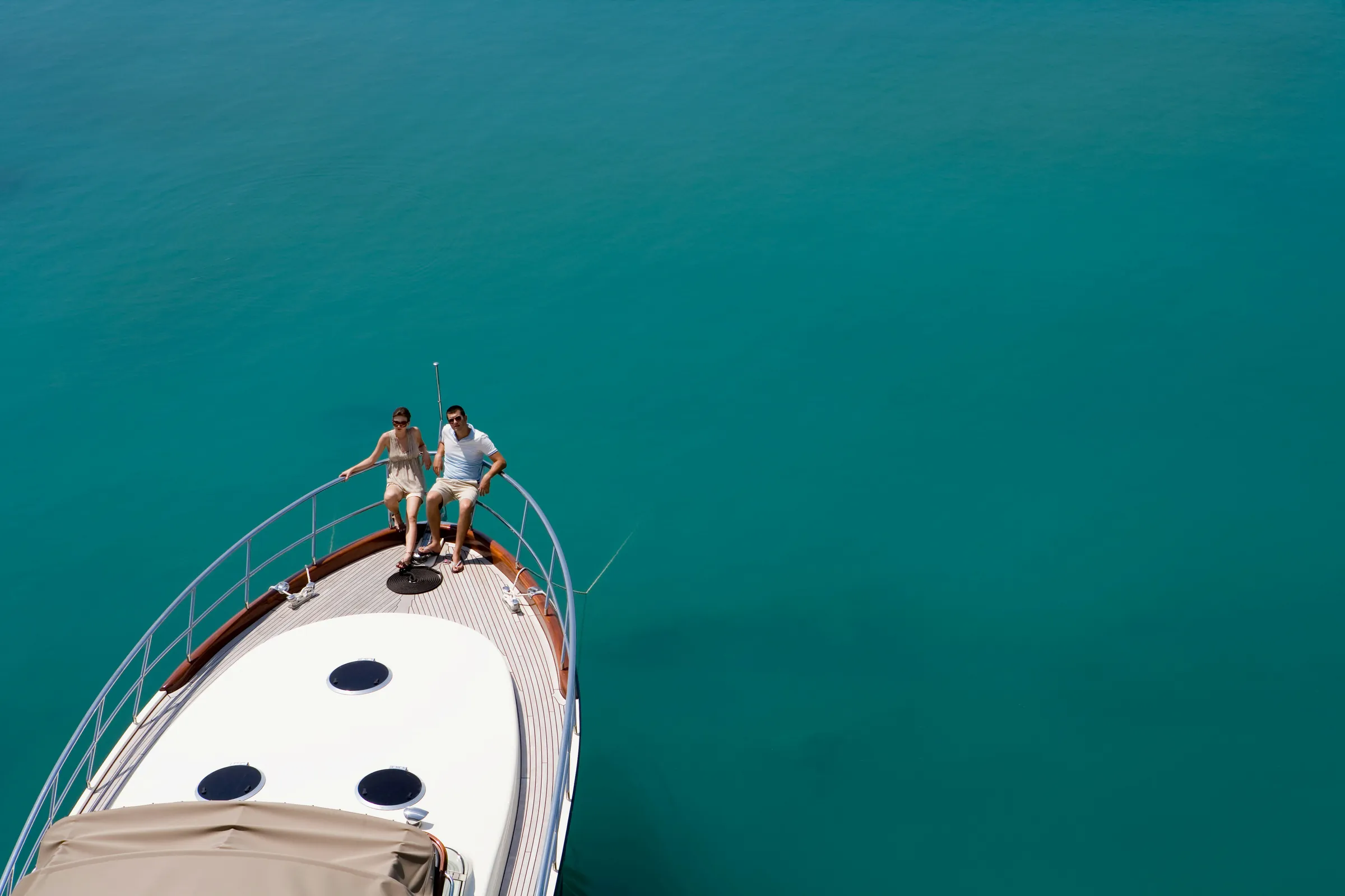 Private yacht on the Aegean Sea